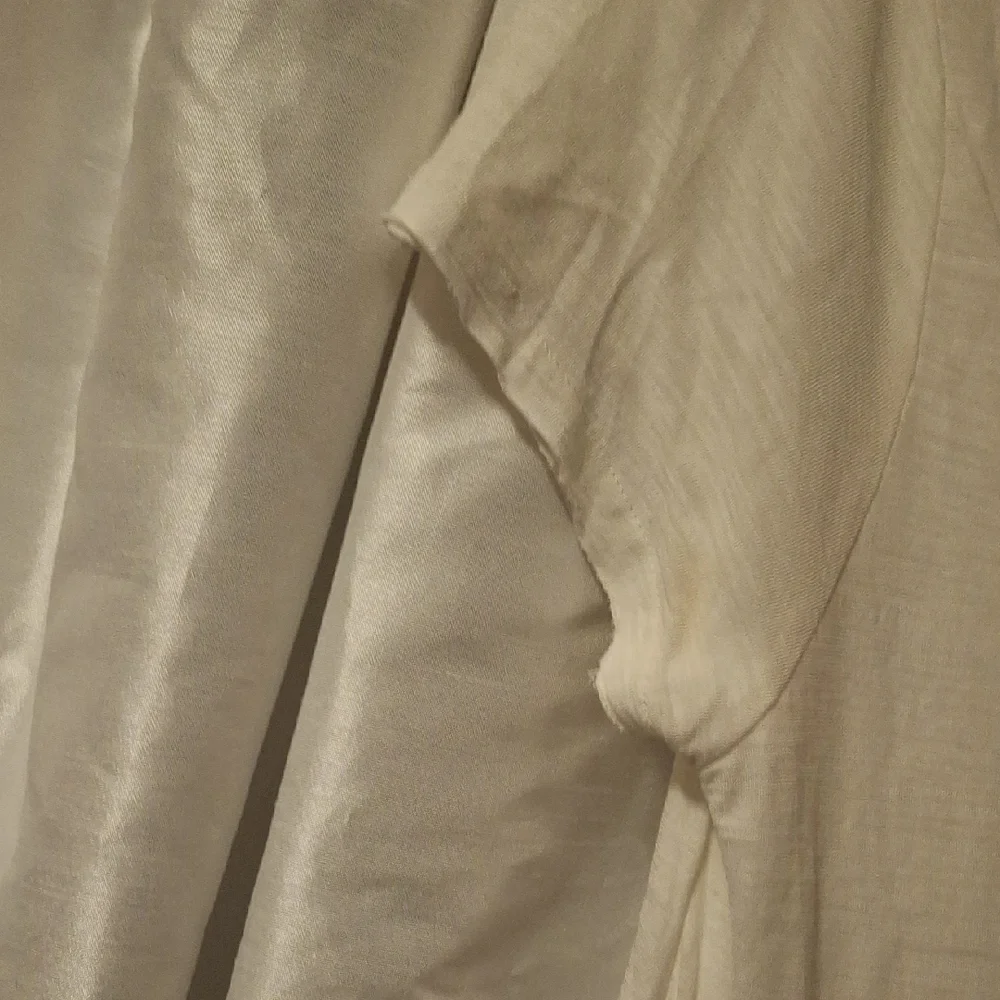 J. Crew Cream Top with Embellished Neckline Lg
